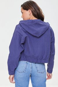 NAVY Twill Zip-Up Hooded Jacket, image 3