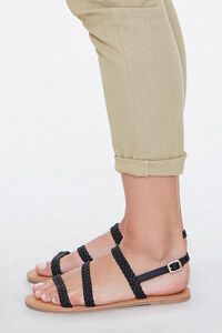 BLACK Braided Flat Sandals, image 3