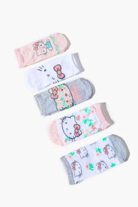 Girls Floral Hello Kitty Ankle Sock Set (Kids), image 1