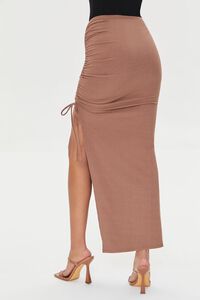 Ruched Leg-Slit Maxi Skirt, image 4