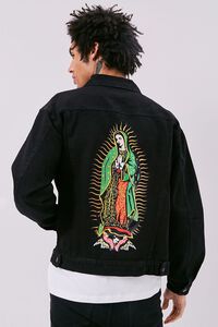BLACK/MULTI Guadalupe Graphic Denim Jacket, image 6