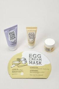 BLACK/MULTI Too Cool For School Egg-ssential Skincare Mini Set, image 1
