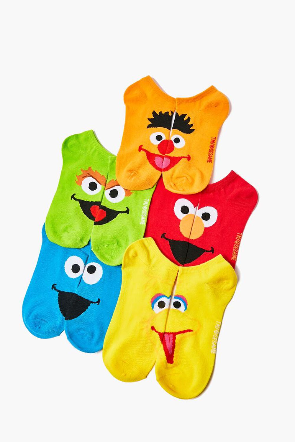 BLUE/MULTI Sesame Street Graphic Ankle Socks - 5 Pack, image 1