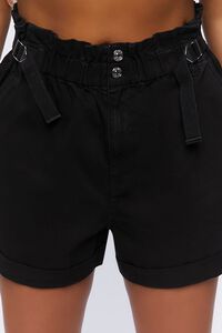 BLACK Plus Size Paperbag Corduroy Shorts, image 6