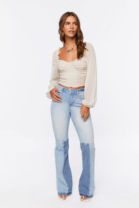 ASH BROWN Ruched Sweetheart Crop Top, image 4