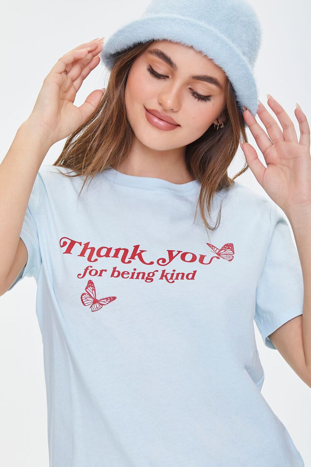 BLUE/MULTI Thank You For Being Kind Tee, image 1