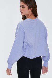 BLUE French Terry Drop-Sleeve Top, image 3