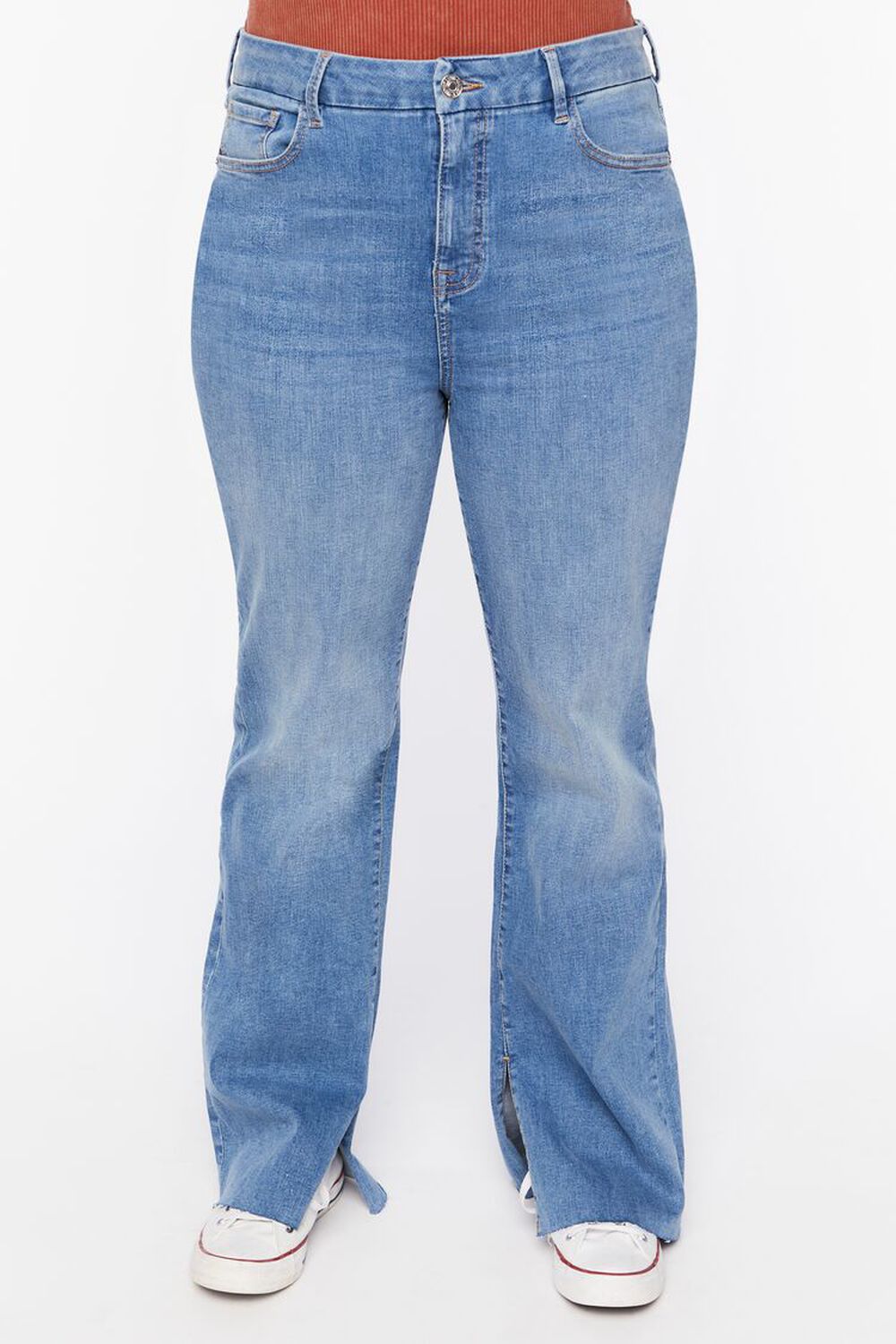 LIGHT DENIM Plus Size High-Rise Bootcut Jeans, image 2