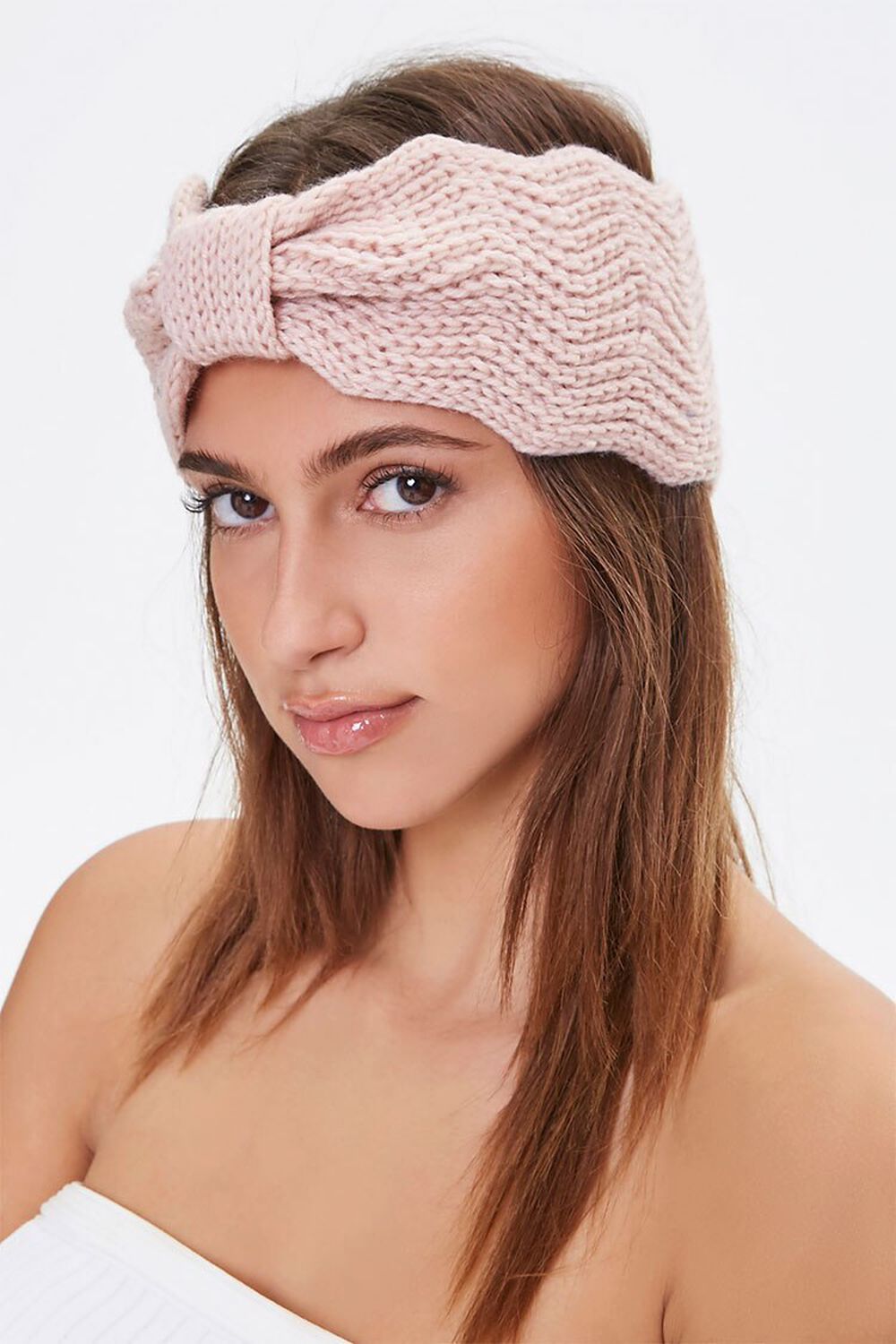 PINK Ribbed Hair Headwrap, image 1