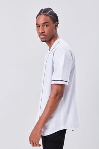 WHITE/BLACK Contrast Piped-Trim Shirt, image 3