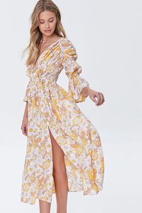 WHITE/MULTI Floral Print Bell Sleeve Dress, image 6