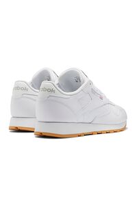 WHITE Reebok Classic Leather Shoes, image 3