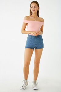 Slub Knit Off-the-Shoulder Bodysuit, image 4
