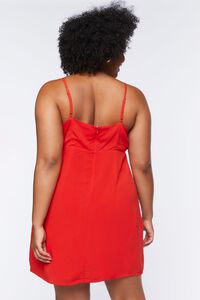 RED Plus Size Cami Mini Dress, image 3