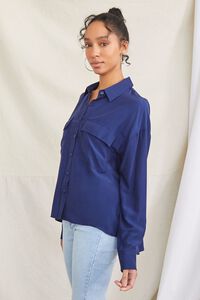 NAVY High-Low Buttoned Shirt, image 2
