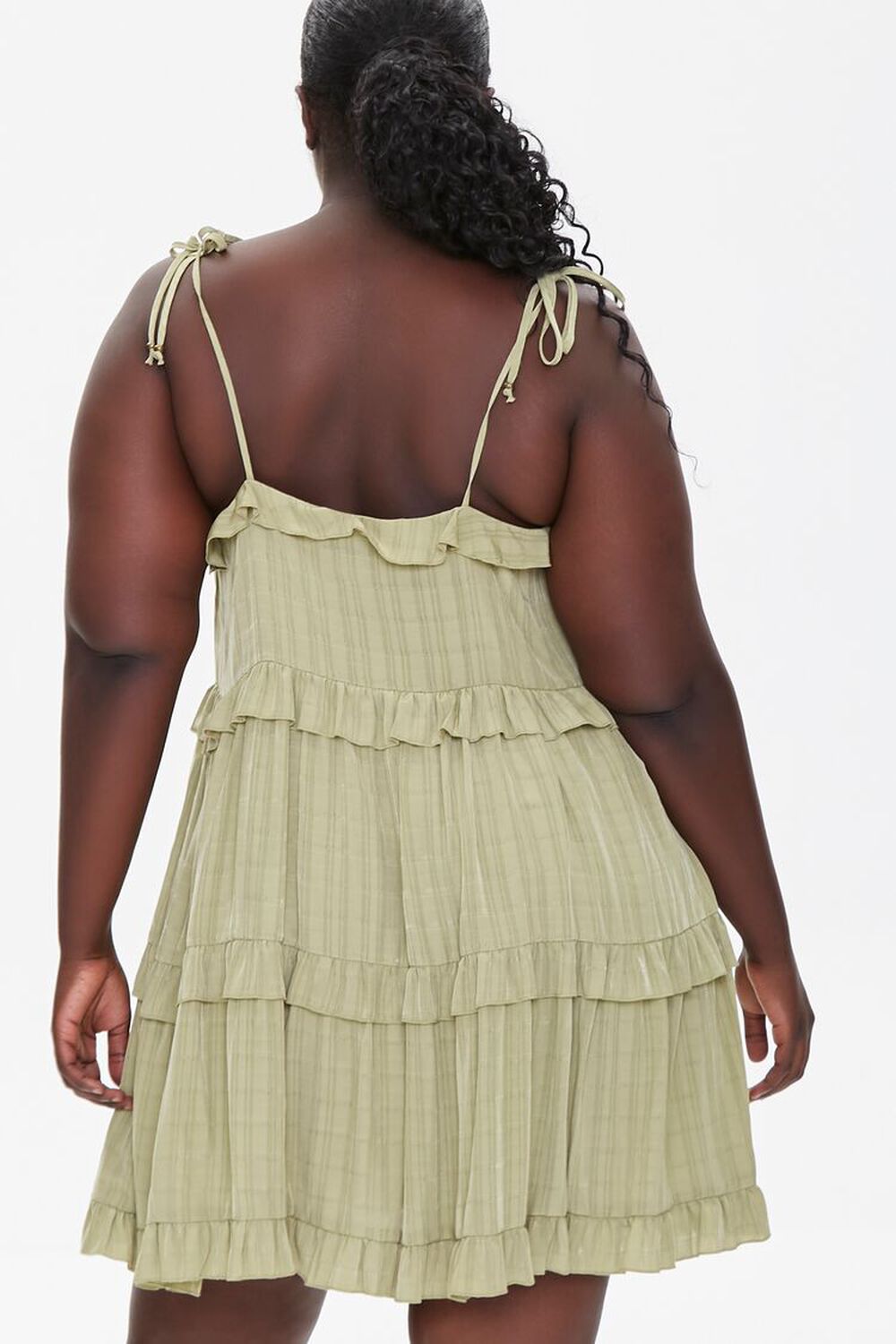 OLIVE Plus Size Tiered Cami Dress, image 3