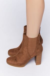 CAMEL Faux Suede Chelsea Booties, image 2