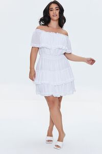 Plus Size Clip Dot Ruffled Dress, image 4