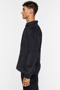 BLACK Corduroy Button-Front Shirt, image 3