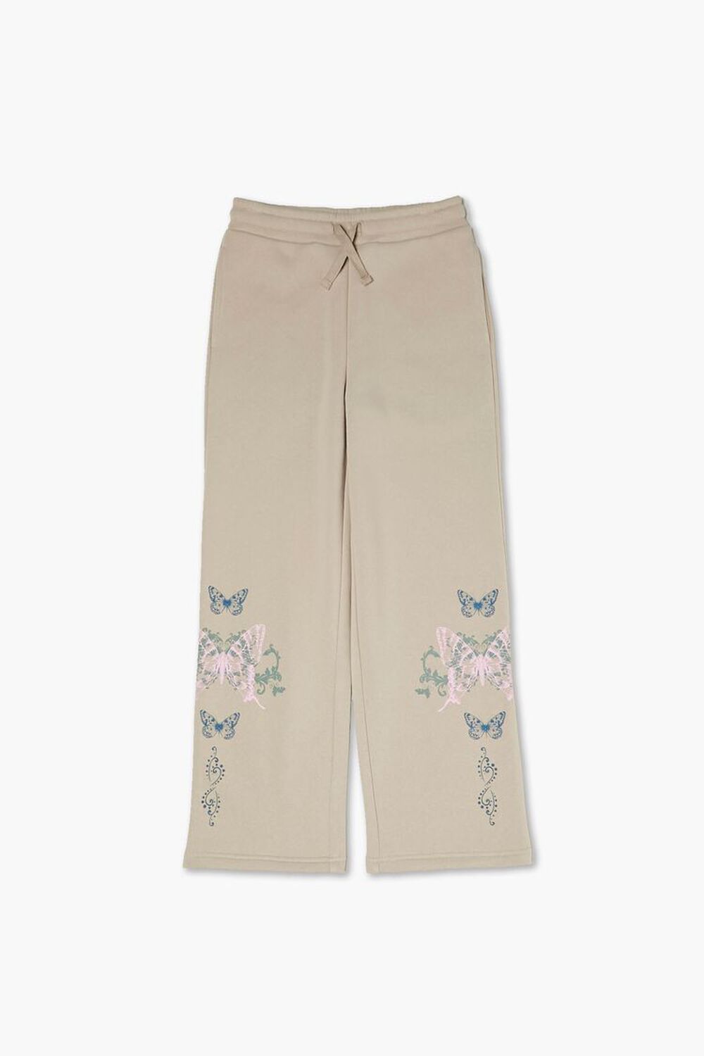 OLIVE/MULTI Girls Butterfly Graphic Sweatpants (Kids), image 1
