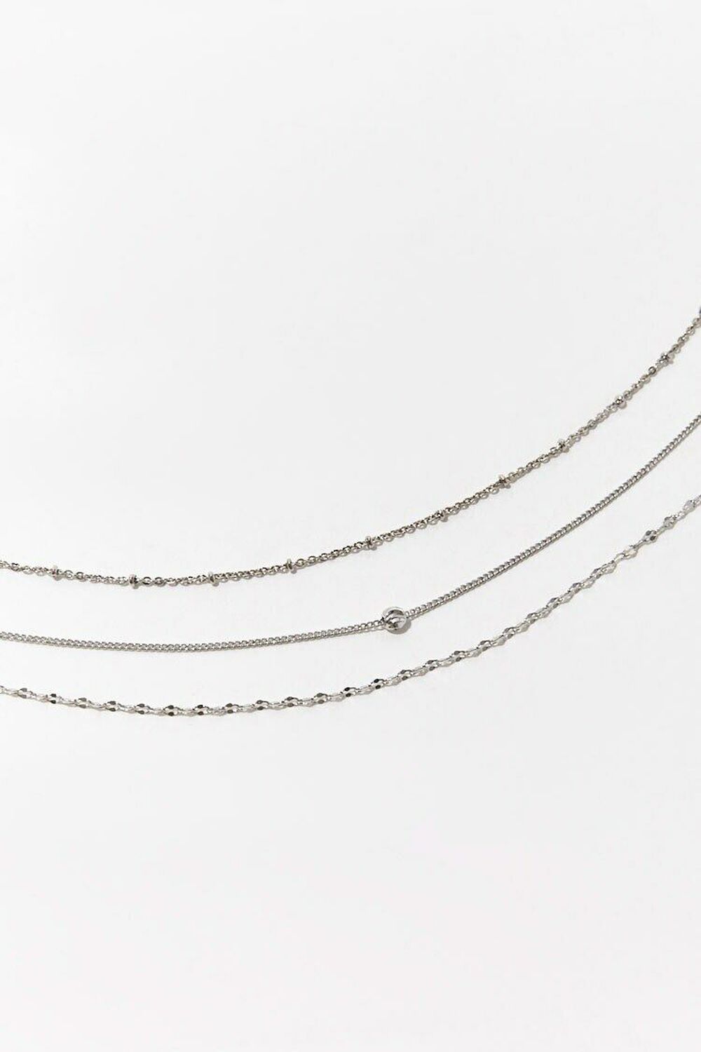 SILVER Assorted Chain Anklet Set, image 1