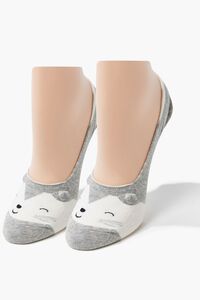HEATHER GREY/MULTI Mouse Graphic No-Show Socks, image 1