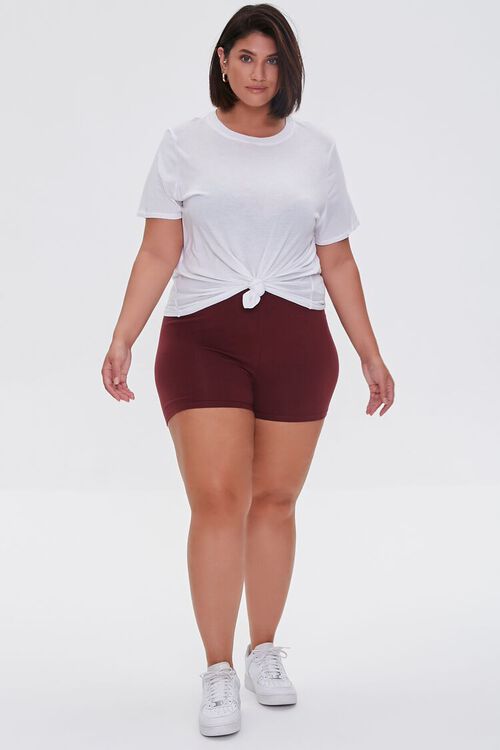 WINE Plus Size Basic Organically Grown Cotton Hot Shorts, image 5