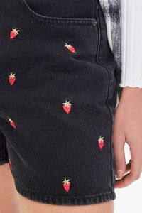 Strawberry High-Rise Denim Shorts, image 6