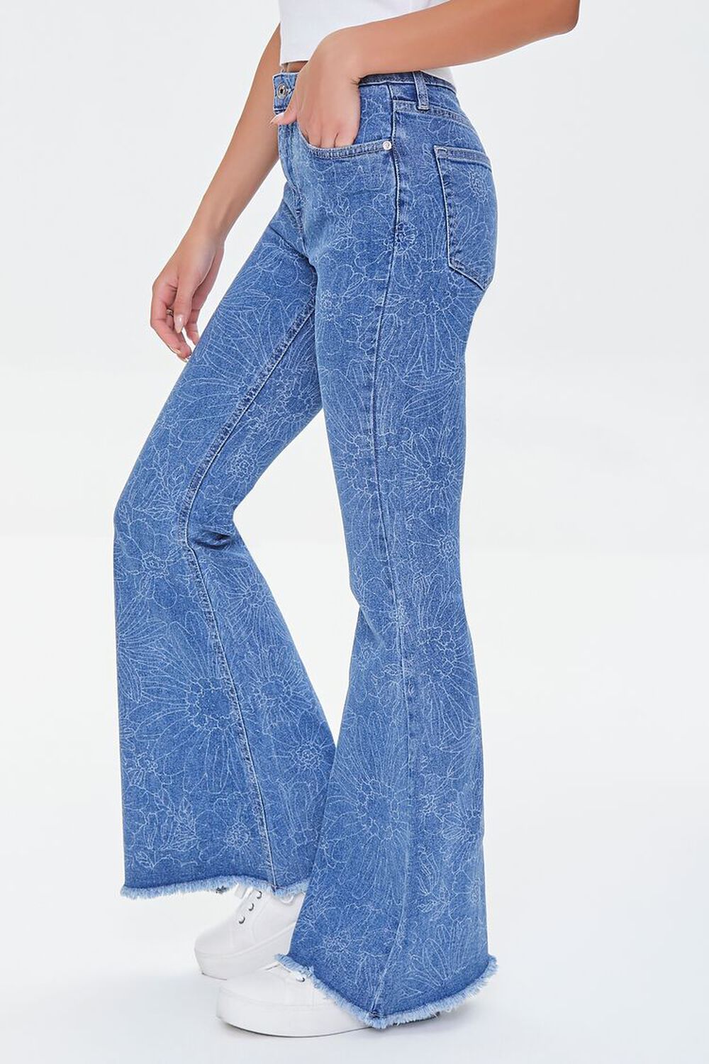 Prooi sneeuw vreemd Floral Flare Jeans