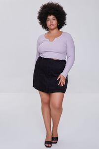 LILAC Plus Size Waffle Knit Crop Top, image 4