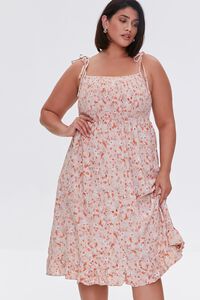 ROSE/MULTI Plus Size Floral Print Dress, image 6