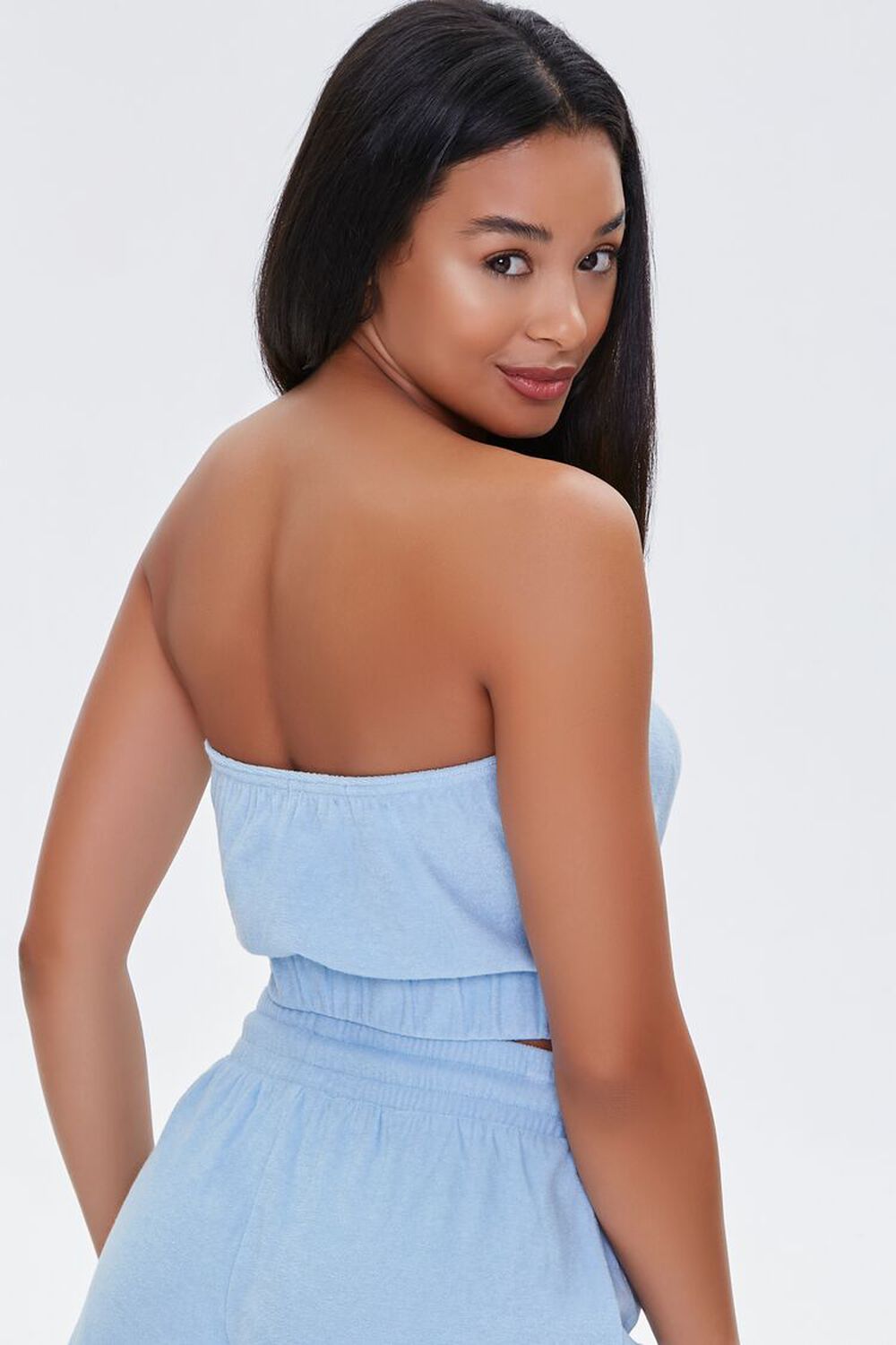 BLUE French Terry Tube Top, image 3