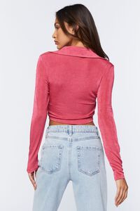 WINE Ruched Cropped Shirt, image 3