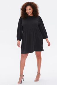 BLACK Plus Size Textured Mini Dress, image 4