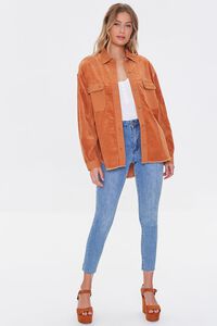 Corduroy Button-Front Shacket, image 4