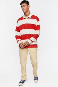 RED/WHITE Striped Rugby Shirt, image 4