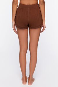 BROWN French Terry Lounge Shorts, image 4