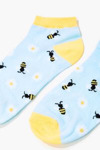 BLUE/MULTI Bee Graphic Ankle Socks, image 3