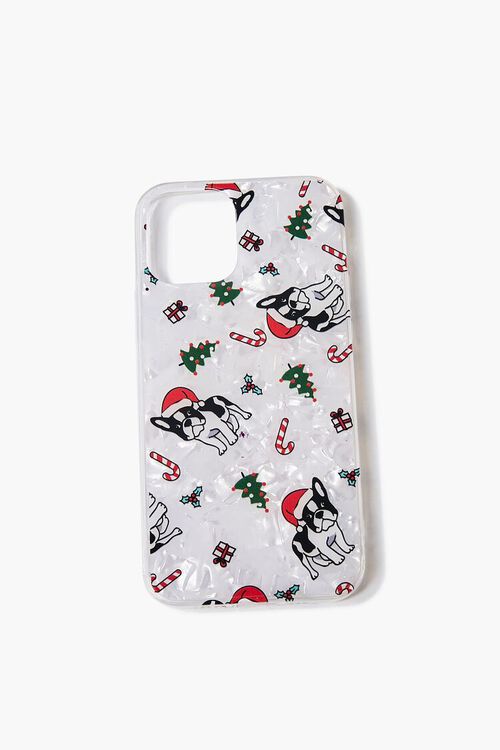 WHITE/MULTI Christmas Phone Case for iPhone 12, image 1