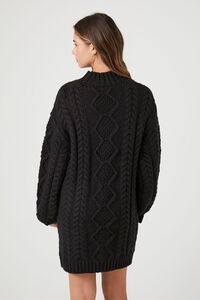 BLACK Cable Knit Sweater Mini Dress, image 4