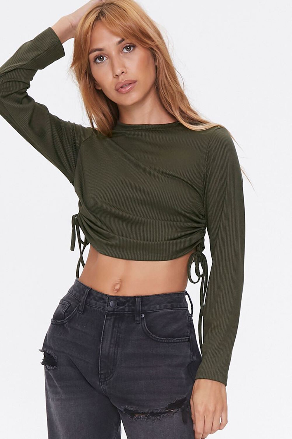 Ruched Drawstring Top