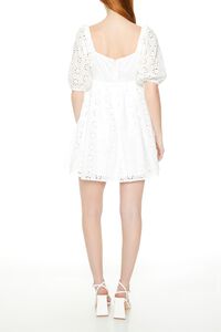 WHITE Eyelet Babydoll Mini Dress, image 3