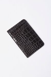 BLACK Faux Croc Leather Wallet, image 2