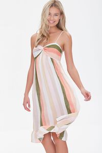 CREAM/MULTI Striped Cami Dress, image 1