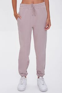 TAUPE French Terry Drawstring Joggers, image 2