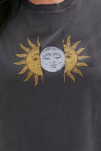 BLACK/MULTI Plus Size Sun & Moon Graphic Muscle Tee, image 5