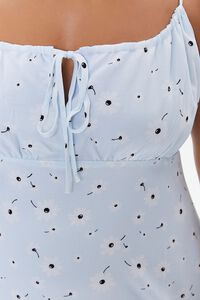 BLUE/MULTI Plus Size Floral Print Mini Dress, image 5