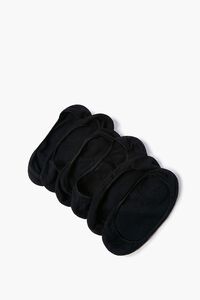 BLACK/BLACK No Show Socks - 3 Pack, image 2