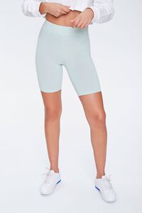PISTACHIO Basic Cotton-Blend Biker Shorts, image 2