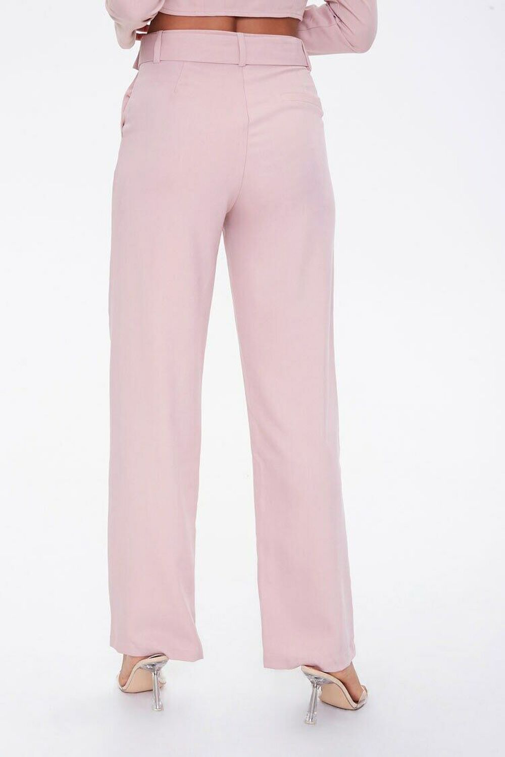 Belted Straight-Leg Pants